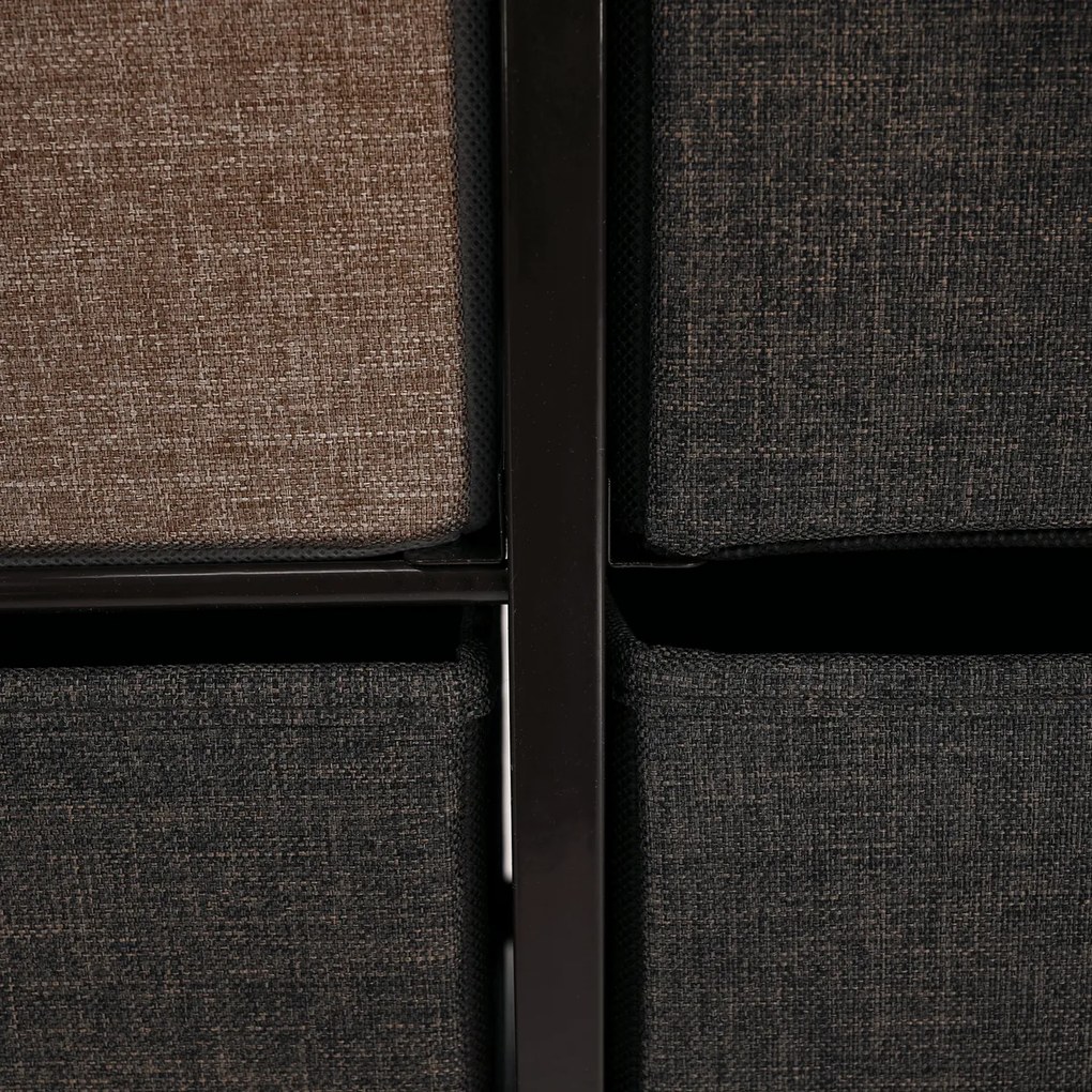 Comodă cu sertare din material textil HAZEL TIP 3,maro, XL