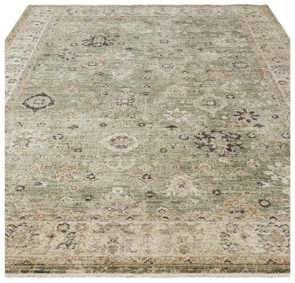 Covor tip traversă verde-bej țesut manual 67x240 cm Heriz Ornate – Asiatic Carpets
