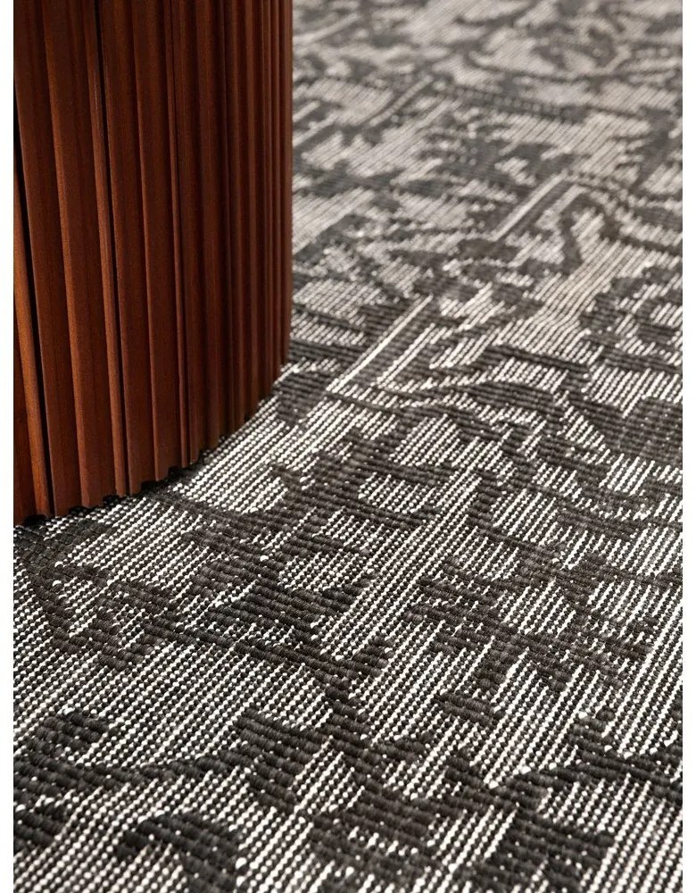 Covor pentru exterior și interior alb-negru 120x170 cm Duet Kona – NORTHRUGS