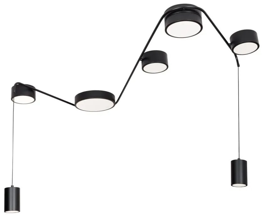 Lustra cu 7 spoturi LED, Negru, Zumaia I