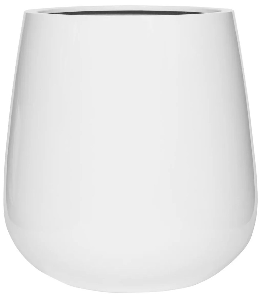 Ghiveci de flori Pax, alb lucios, dimensiuni multiple - PotteryPots Mărime: M - v. 46 cm, ⌀ 44 cm