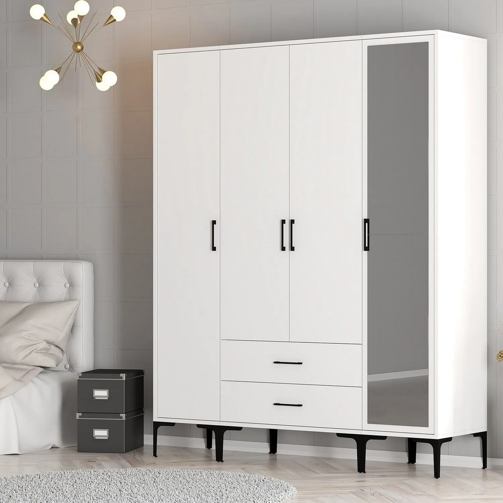 Dulap de haine Kiara STR (Alb). 1088460