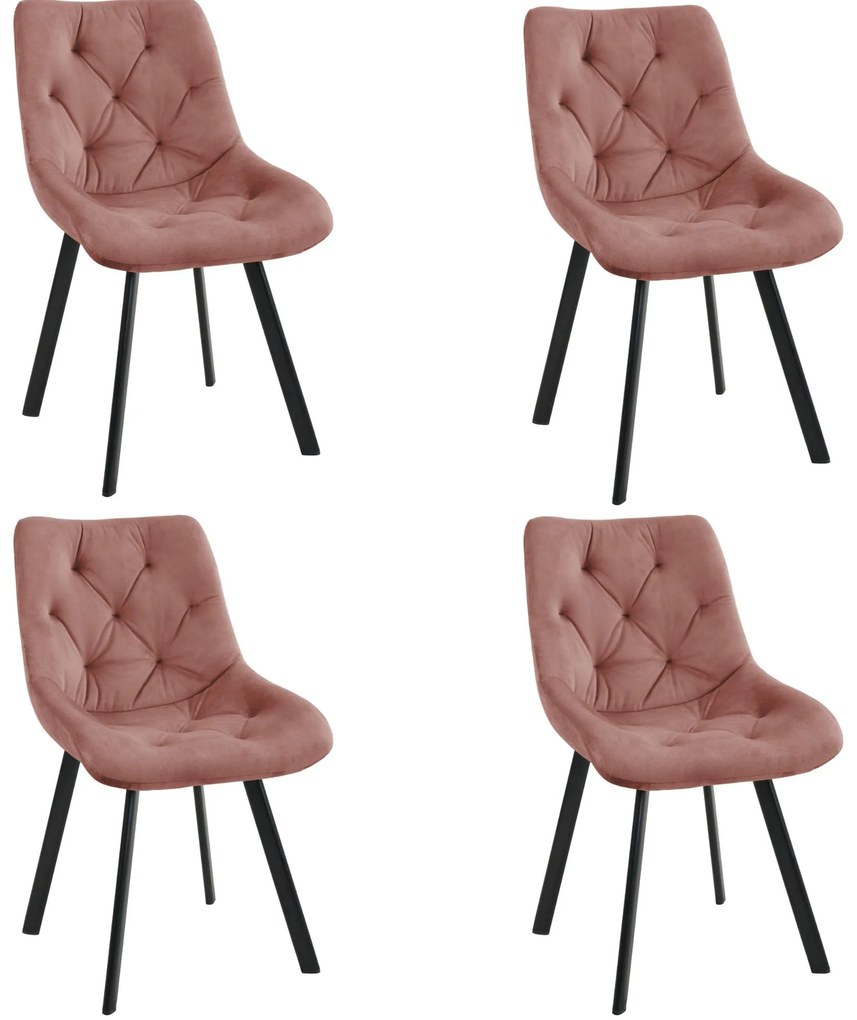 Set 4 buc. scaune sufragerie Jardines (roz). 1117285