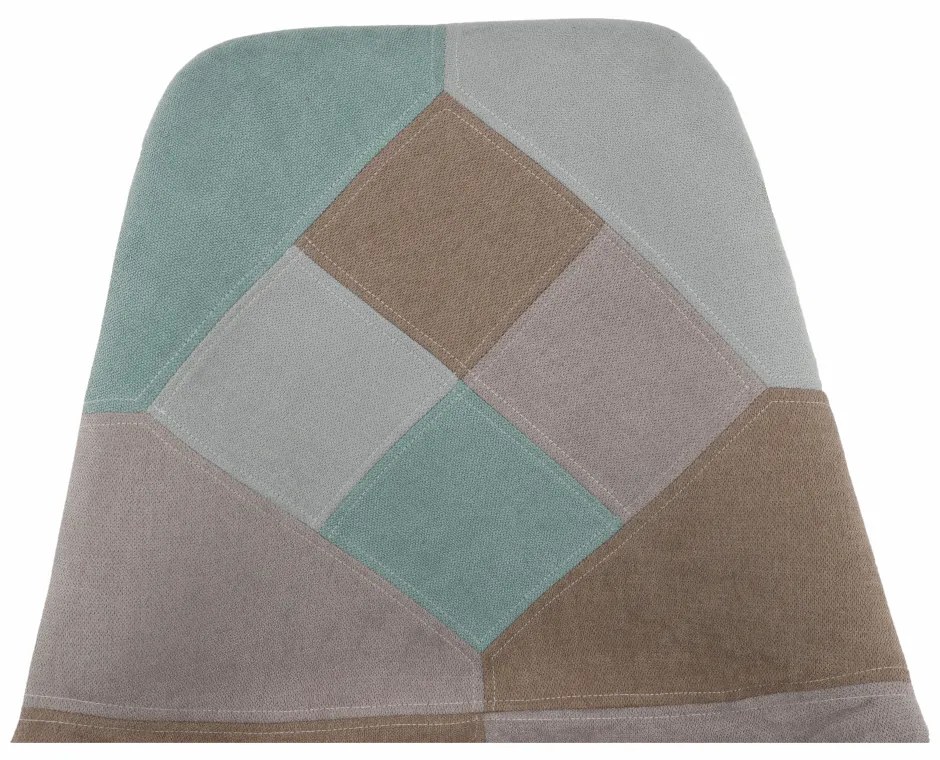 Scaun dining, patchwork mentol maro, GLORIA