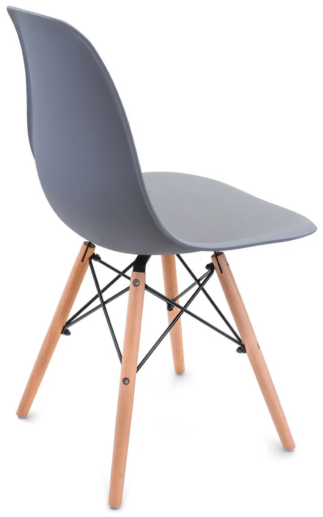 Scaune de sufragerie 4buc gri, stil scandinav Classic