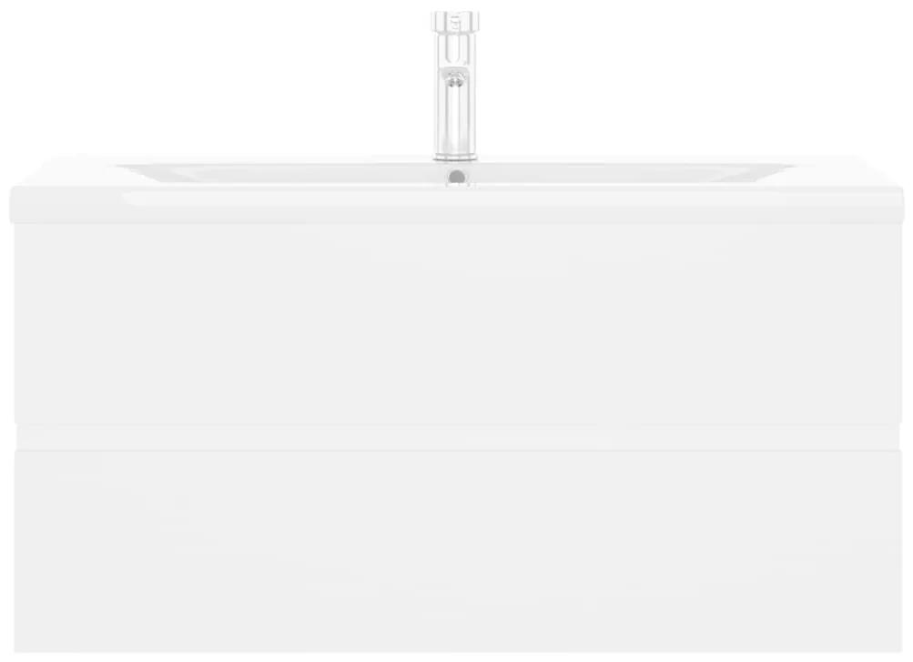 Dulap cu chiuveta incorporata, alb, PAL Alb, 90 x 38.5 x 45 cm