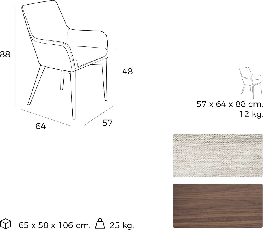 Scaun cu brate design italian Sublim