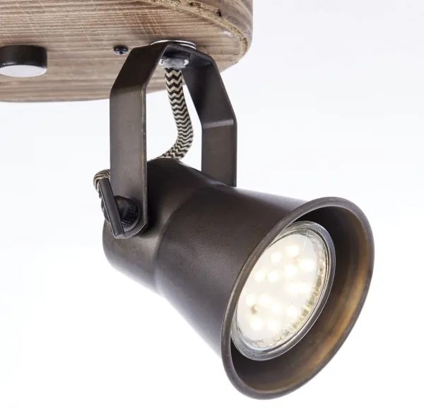 Brilliant - Spot orientabil SEED 2xGU10/5W/230V negru/maro