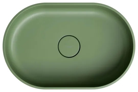 OMNIRES OVOUNOL - Lavoar pe blat OVO 55x36 cm dolomit/oliv mat