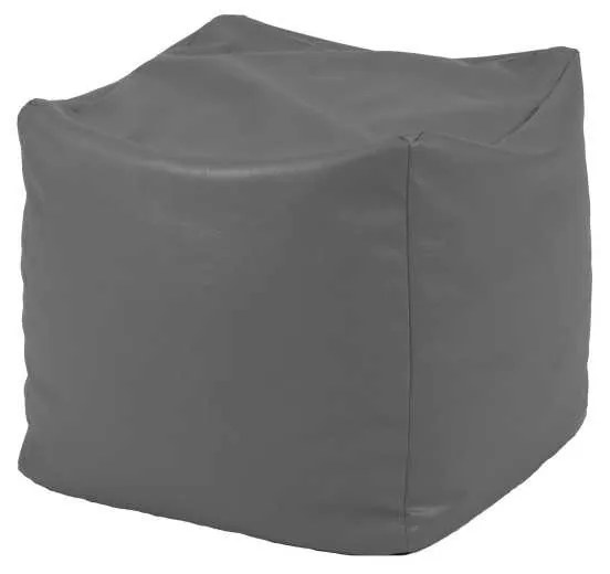 Taburet Cub, Material Piele ecologica - Dark Grey