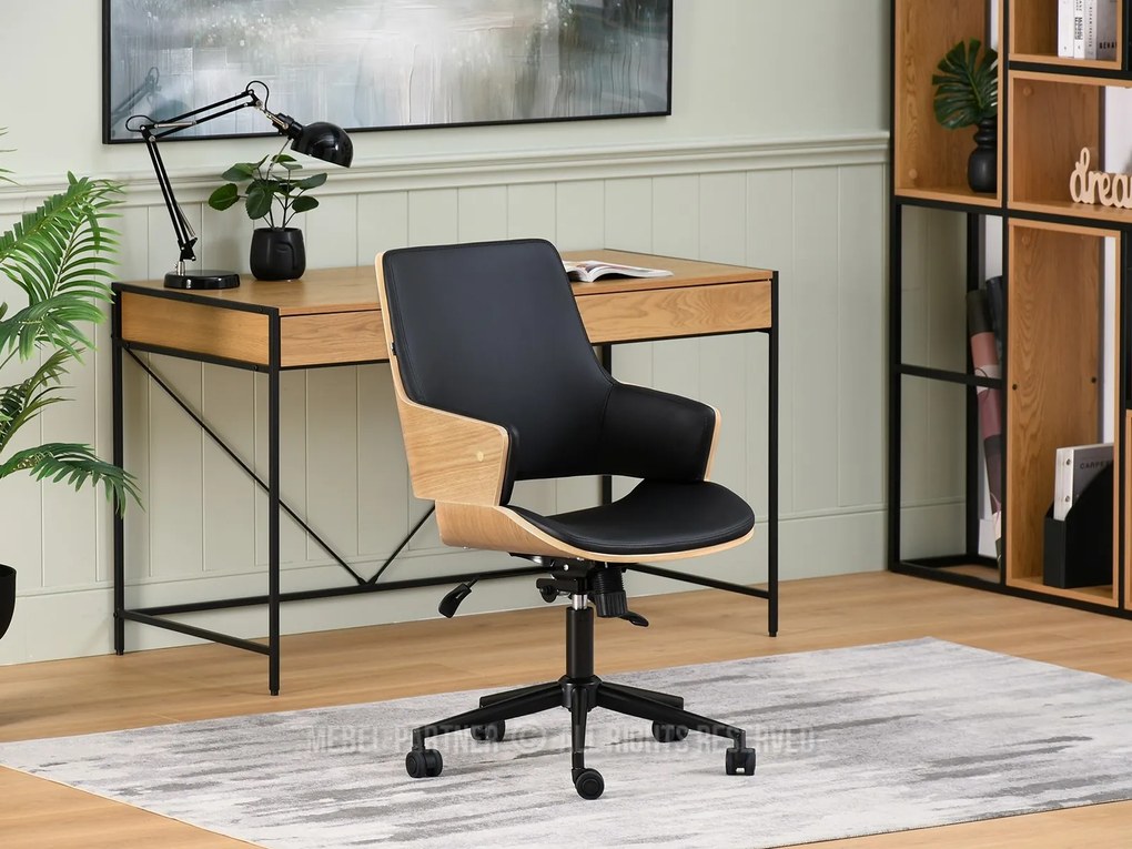Scaun Oscaro (stejar negru + negru). Promo -6%. 1110528