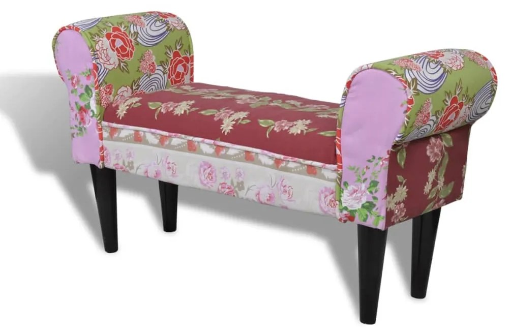 240489 vidaXL Bancă patchwork stil floral