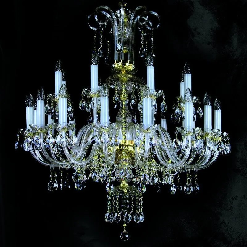 Candelabru XXL cu 24 brate Cristal Bohemia Exclusive ROMA XXIV.