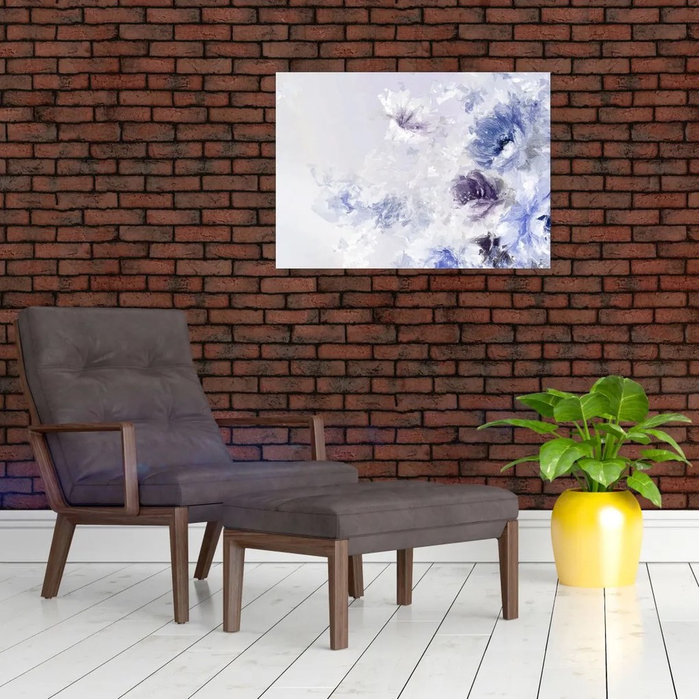 Tablou - Flori,pictură texturată (70x50 cm)