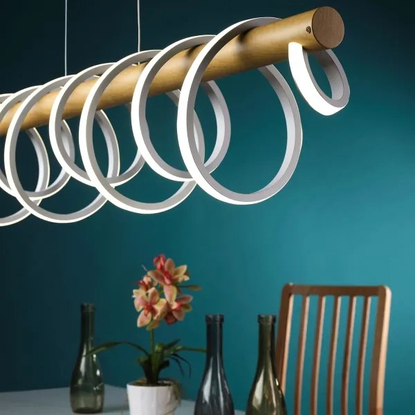 Lustră LED pe cablu ONLI NILO LED/70W/230V 4000K maro/alb