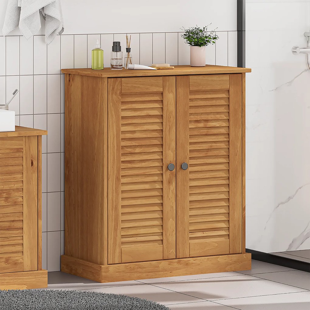 vidaXL Dulap de Baie cu depozitare VIGO maro miere 67.5 x 34 x 80 cm