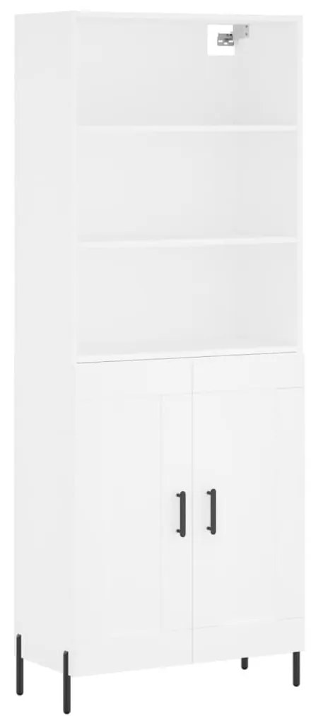 3189965 vidaXL Dulap înalt, alb, 69,5x34x180 cm, lemn compozit