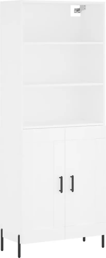 vidaXL Dulap înalt, alb, 69,5x34x180 cm, lemn compozit