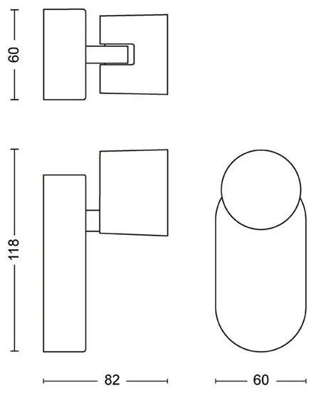 Spot LED dimabil de perete STAR LED/4,5W/230V Philips