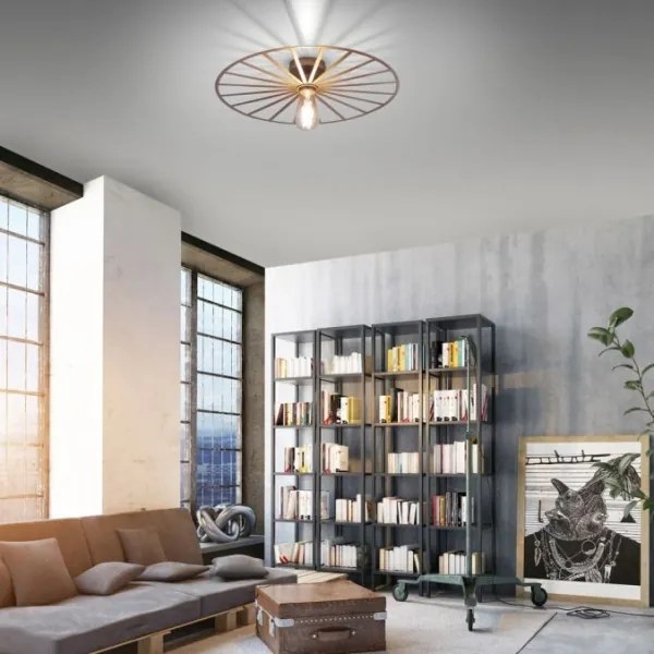 Plafonieră JUST LIGHT. 15636-60 SPIKE 1xE27/40W/230V d. 50 cm alamă