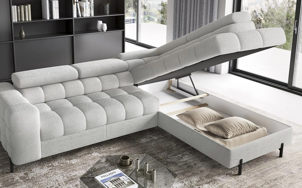 Colțar lemn masiv Ferry Extensibil Material Royal 03, 276 × 72 × 200 cm