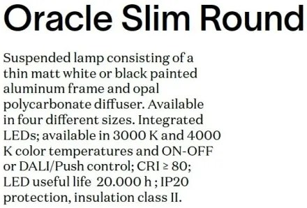 Lustra LED suspendata design circular Oracle slim sp d090 round 4000k on-off