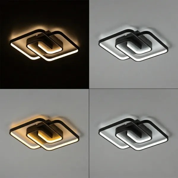 Brilagi - Plafonieră LED dimabilă VELO, 64 W, 230 V, 48x48 cm, cu telecomandă