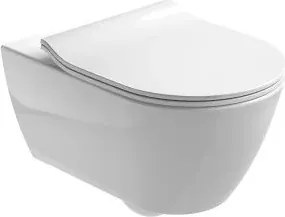 Vas WC suspendat Gala Emma Rounded Rimless alb lucios