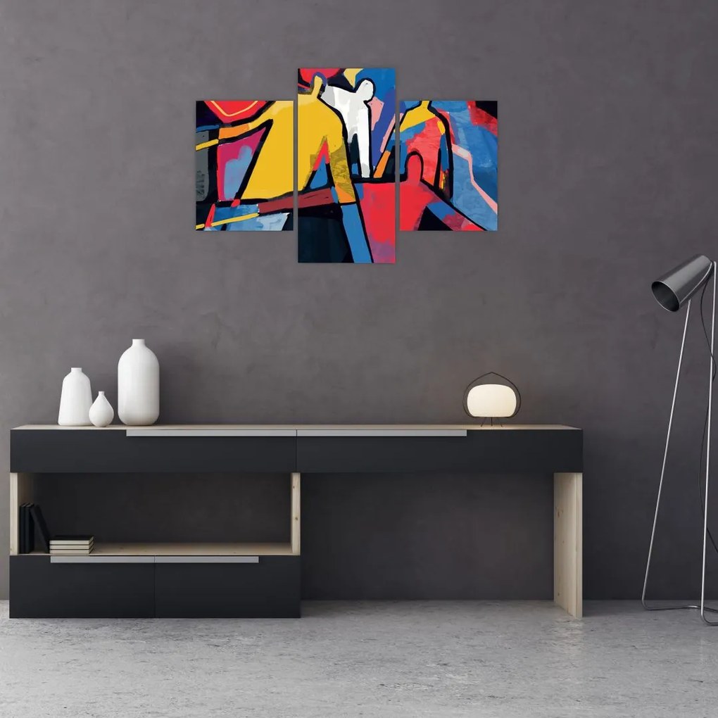 Tablou - Abstract bărbați (90x60 cm)