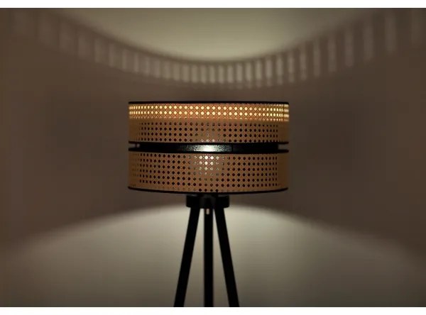 Lampadar Duolla DUO 1xE27/15W/230V d. 40 cm ratan/negru