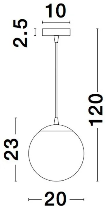 Lustra, Pendul design modern LAZIONE 20cm NVL-9080200