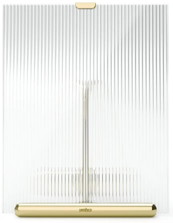 Ramă foto aurie cu picior de susținere din sticlă 16x20 cm Flute – Umbra