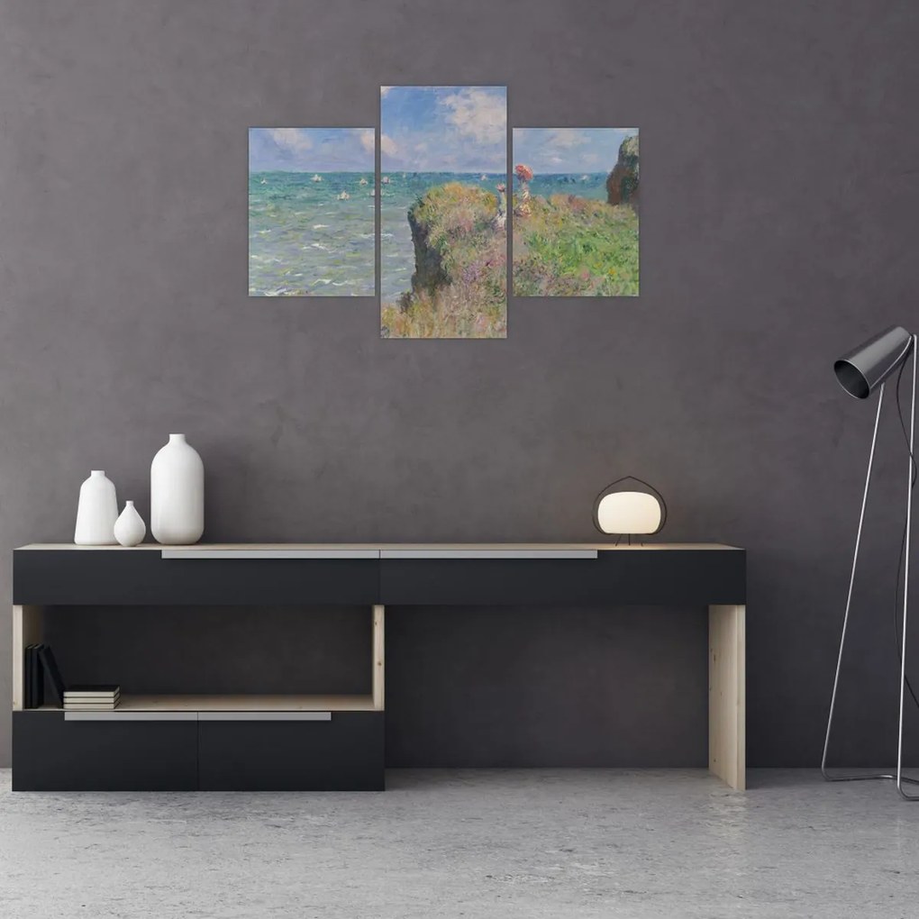 Tablou - Claude Monet, Cliff Walk at Pourville, reproducere (90x60 cm)