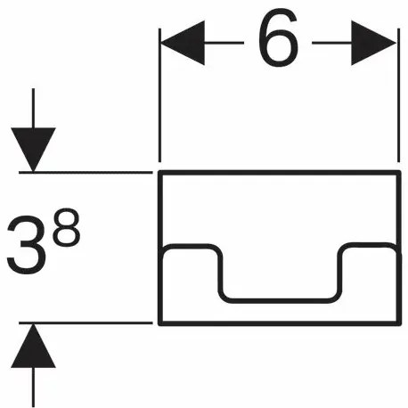 Cuier prosop cromat Geberit Selnova Square