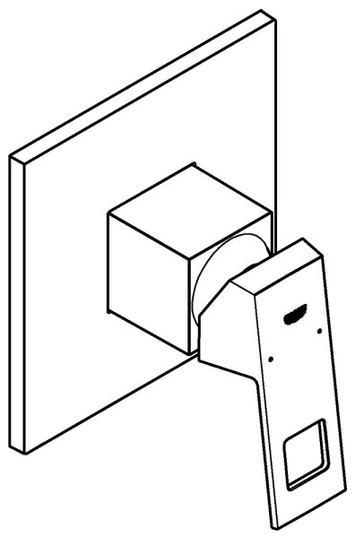 GROHE 24061000 - Baterie de duș EUROCUBE, crom lucios