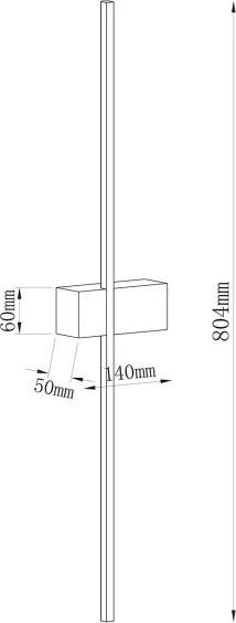 Aplica LED de perete AISHA LED/12W/230V 4000K 80 cm auriu