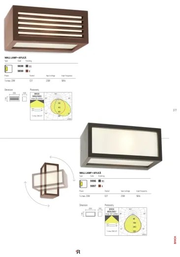 Redo 9898 - Aplică perete exterior BRICK 1xE27/23W/230V IP54 gri