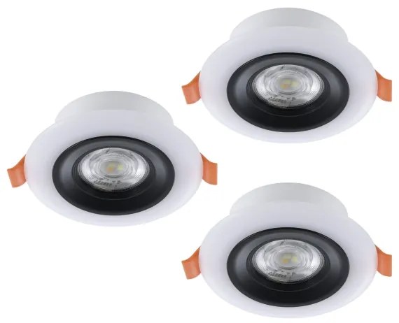 Eglo 901118- Set 3xLED RGB dimmabil corp de iluminat pentru baie CALONGE 3,8W/230V IP44 + telecomandă
