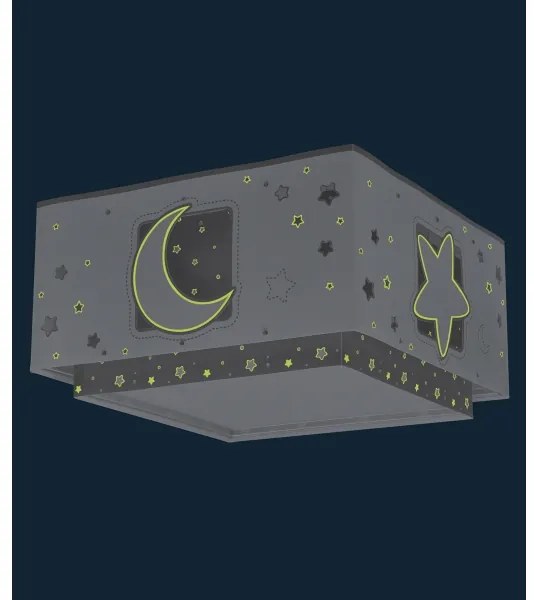 Plafonieră pentru copii MOONLIGHT 2xE27/60W/230V gri Dalber 63236E