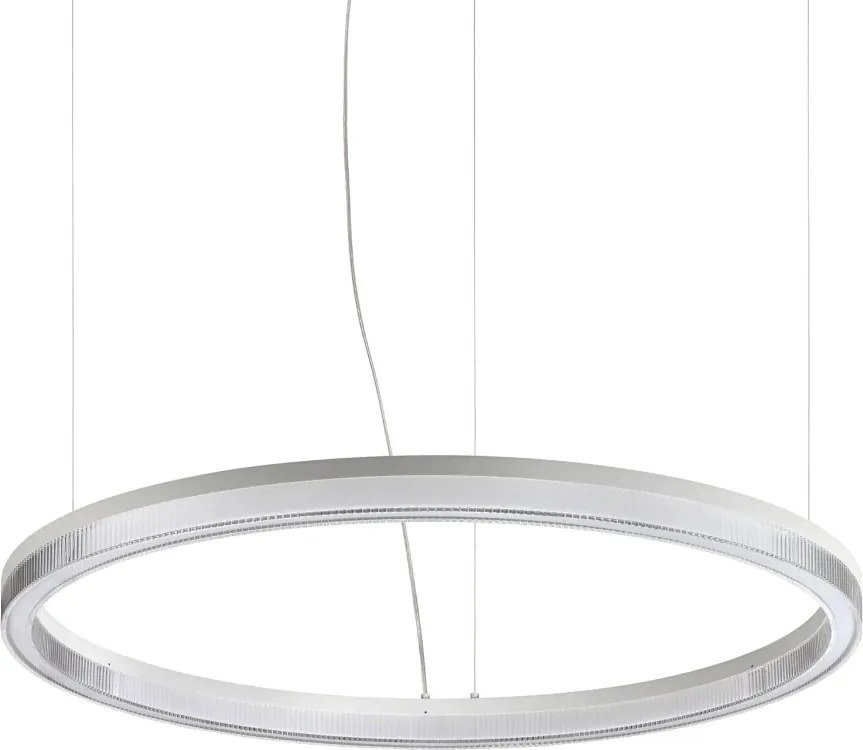 Lustra LED suspendata design circular CROWN SP D80 BIANCO