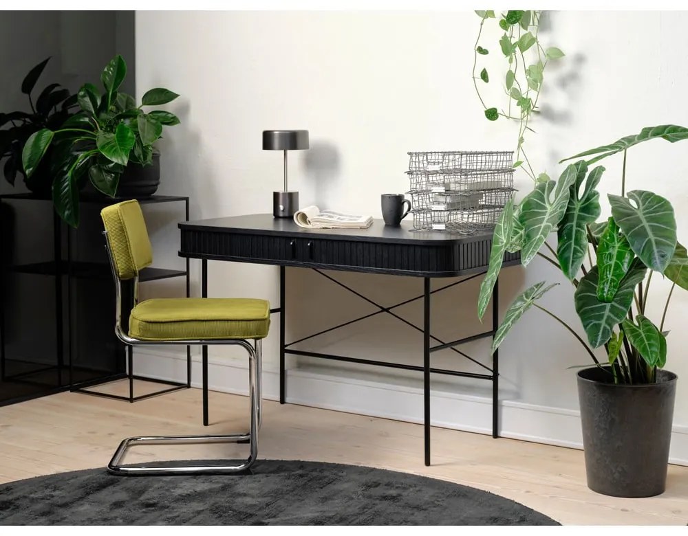 Scaun de dining verde din catifea reiată Rupert – Unique Furniture