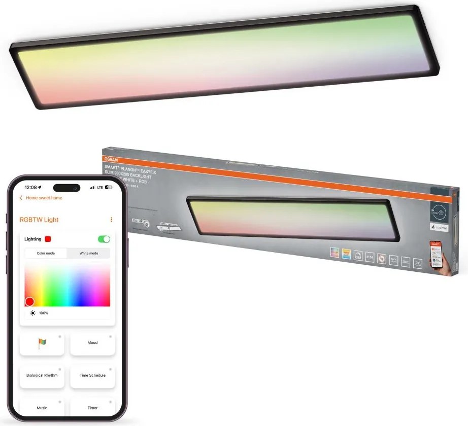 Osram - LED RGBW dimmabil, plafonieră de baie SMART+ PLANON LED/40W/230V Wi-Fi IP54 negru
