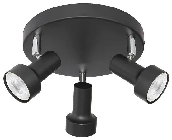 Lustra 3 spoturi design industrial metalica KONRAD negru 5324 RX