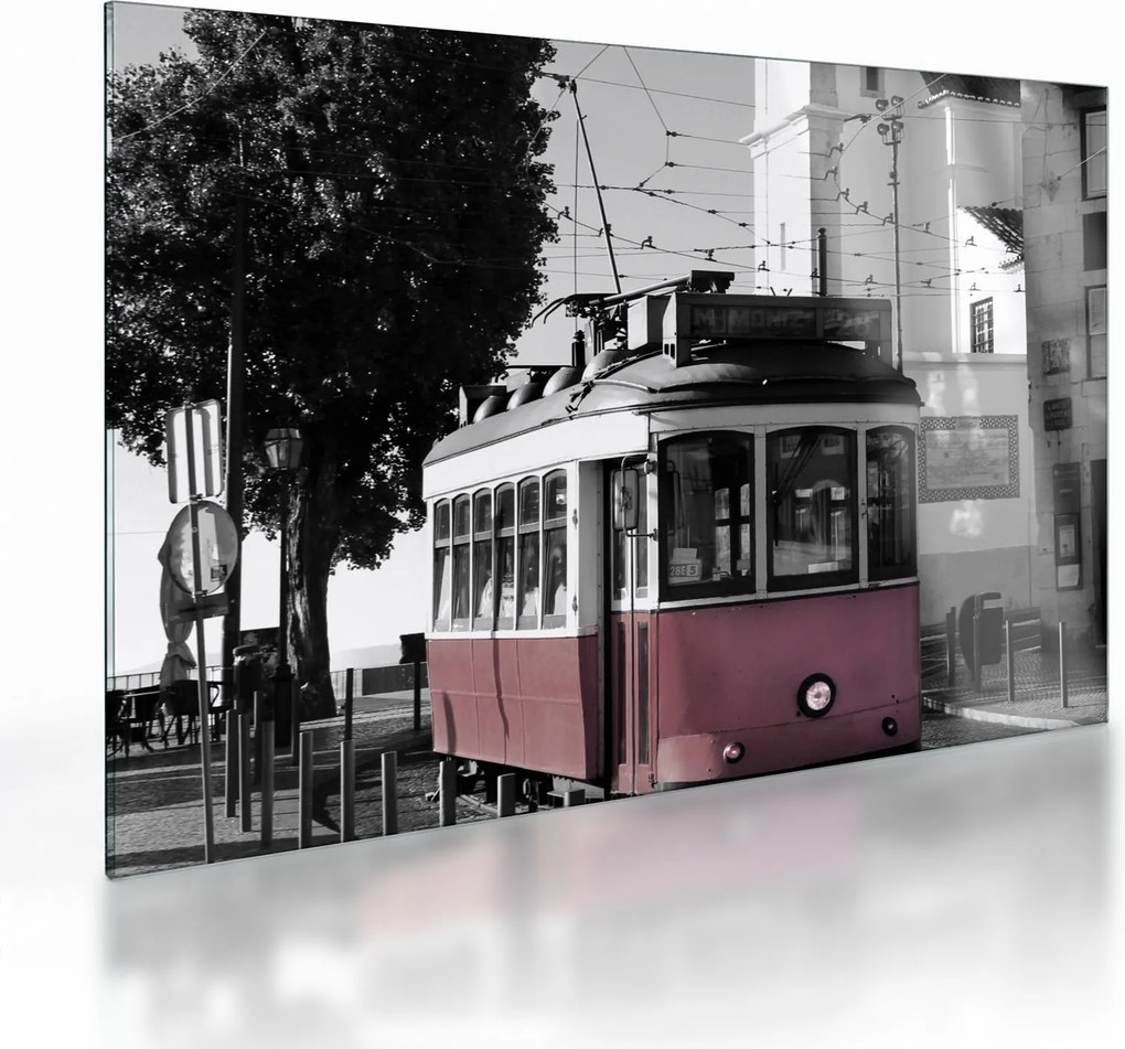Tablou pe sticlă - Tramvaiul (70x50 cm)