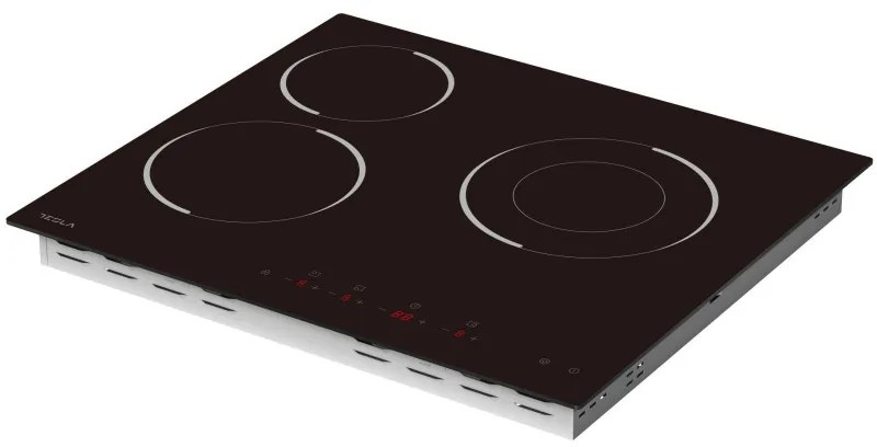 Plita vitroceramica incorporabila Tesla HV6300MB, 5700W, 9 trepte, Timer, Indicator suprafață fierbinte, Protectie copii, Negru