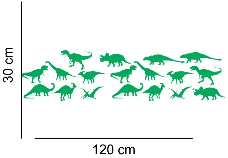 Set stickere perete Siluete Dinozauri
