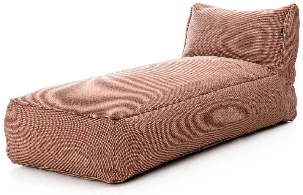 Sezlong gradina puf Roolf Living Dotty, terracotta, inaltime sezut 35 cm