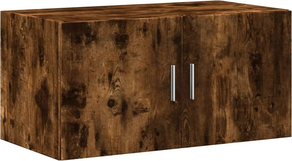 vidaXL Dulap de perete, stejar fumuriu, 80x42,5x40 cm, lemn compozit