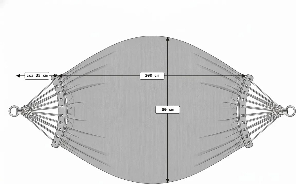 Hamac ZENVIO COMFORT 200x80 cm, maro + geanta gratuita