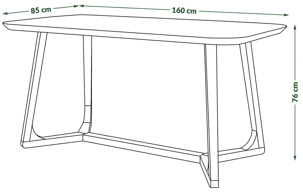 Mazzoni DIVO Stejar Natural 160x85 cm - MASĂ DIN LEMN ÎN STIL JAPANDI/RETRO/SCANDINAV